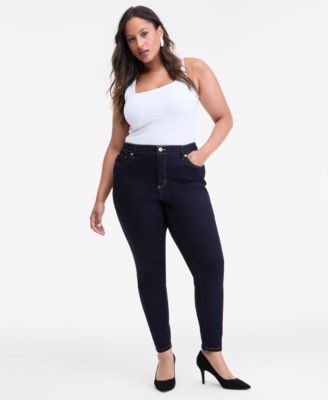 I.N.C. International Concepts Plus Size Skinny-Leg Denim Jeans, Created for Macy's