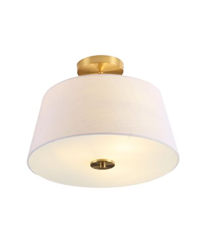 Jonathan Y Isabella 15" 3-Light Modern Contemporary Metal Tapered Drum LED Semi Flush Mount, Oil Rubbed Bronze