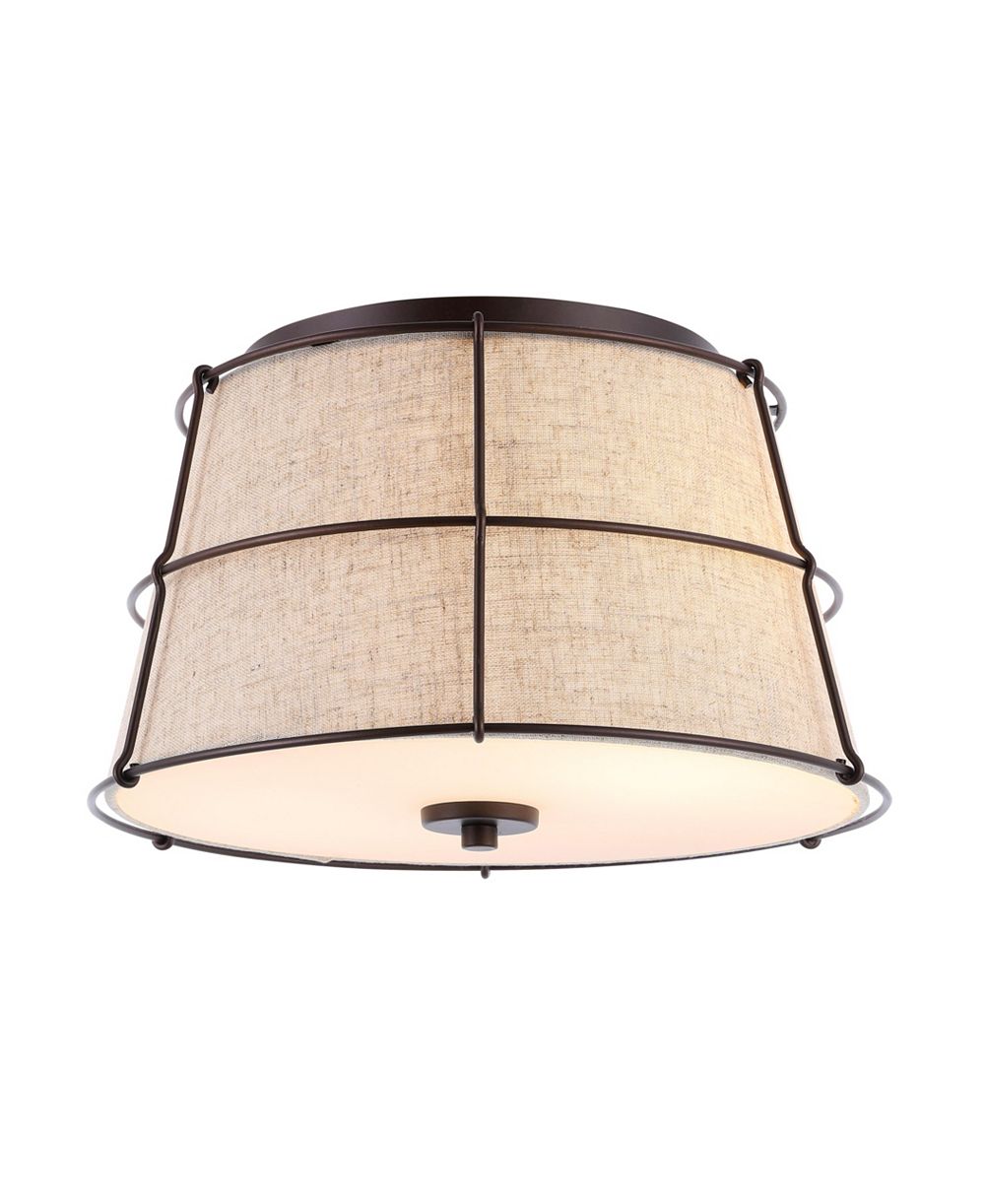 Silas Rustic Farmhouse LED Flush Mount Ceiling Light
