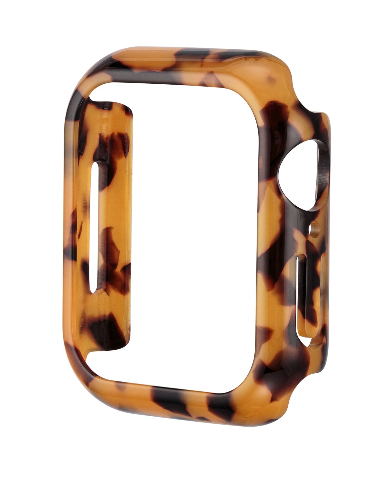Anne Klein Women's Marbleized Tortoise Acetate Protective Case designed for Apple Watch® 44mm