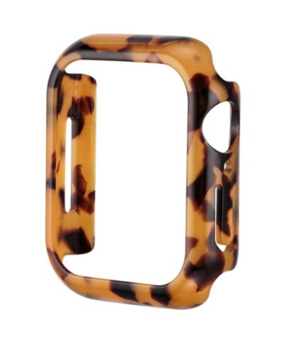 Anne Klein Women's Marbleized Tortoise Acetate Protective Case designed for Apple Watch® 44mm