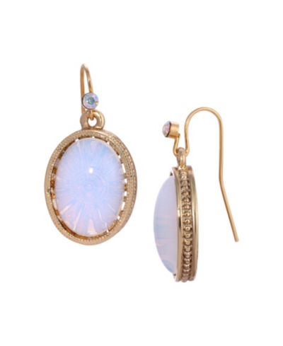 Серьги 2028 Glass Oval Drop