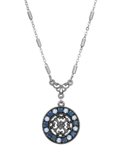 Круглый кулон-подвеска 2028 Crystal Round Pendant Necklace