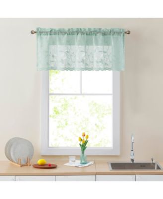 Кружевная тюлевая занавеска HLC.me Joyce для кухни и ванной - 54 W x 18 L