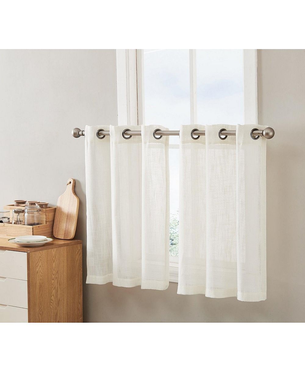 HLC.me Комплект из 2-х коротких занавесок Abbey Faux Linen