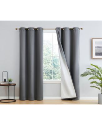 Шторы HLC.me Dakota 100% Lined Thermal Insulated Energy Efficient Grommet Panels, Set of 2