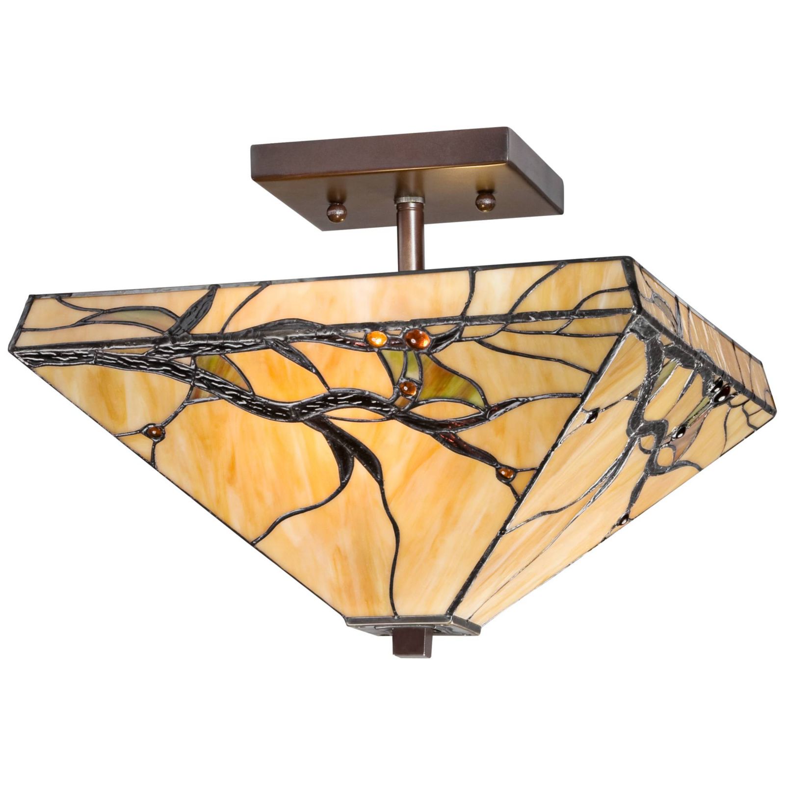 Robert Louis Tiffany потолочный светильник Mission Rustic 14" Bronze