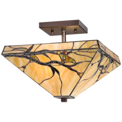 Robert Louis Tiffany потолочный светильник Mission Rustic 14" Bronze