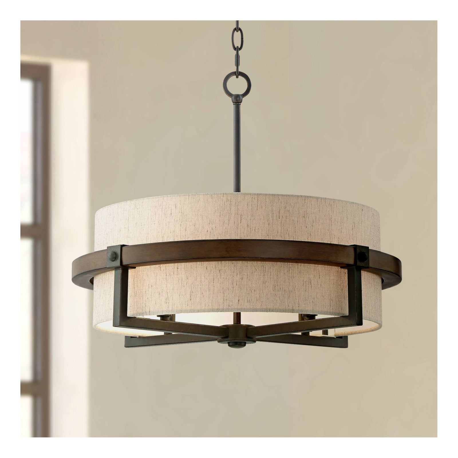 Possini Euro Design подвесная люстра в стиле Farmhouse, бронза, 22"