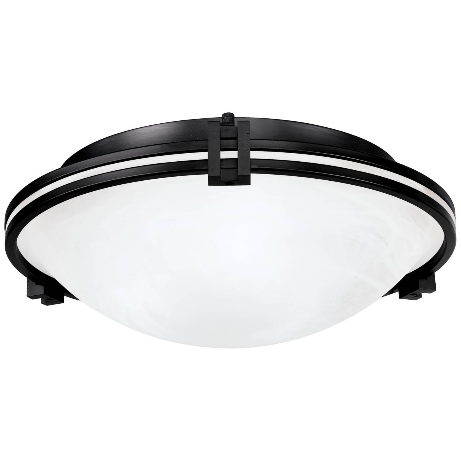 Possini Euro Design Modern Ceiling Light Flush Mount Fixture 16 3/4" Wide Oil Rubbed Bronze 3-Light Marbleized Glass Bowl for Bedroom Kitchen Hallway