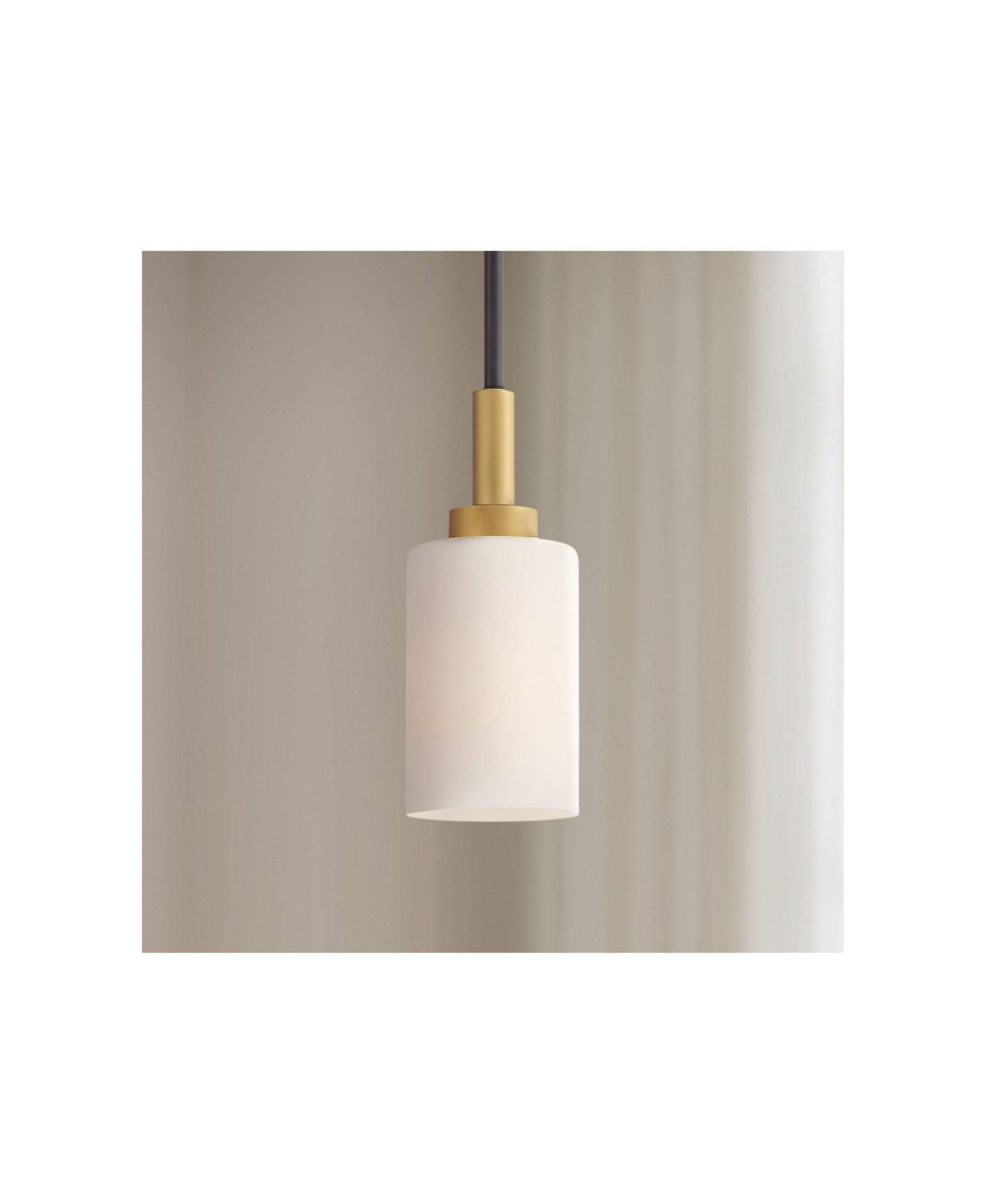 Possini Euro Design Soft Gold Mini Pendant 5 1/4" Wide Modern White Shade Fixture for Dining Room House Home Foyer Kitchen