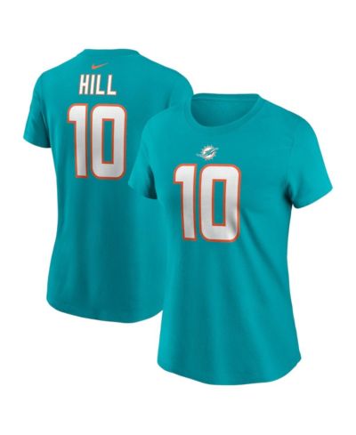Женская футболка Nike Tyreek Hill Aqua Miami Dolphins Player Name and Number