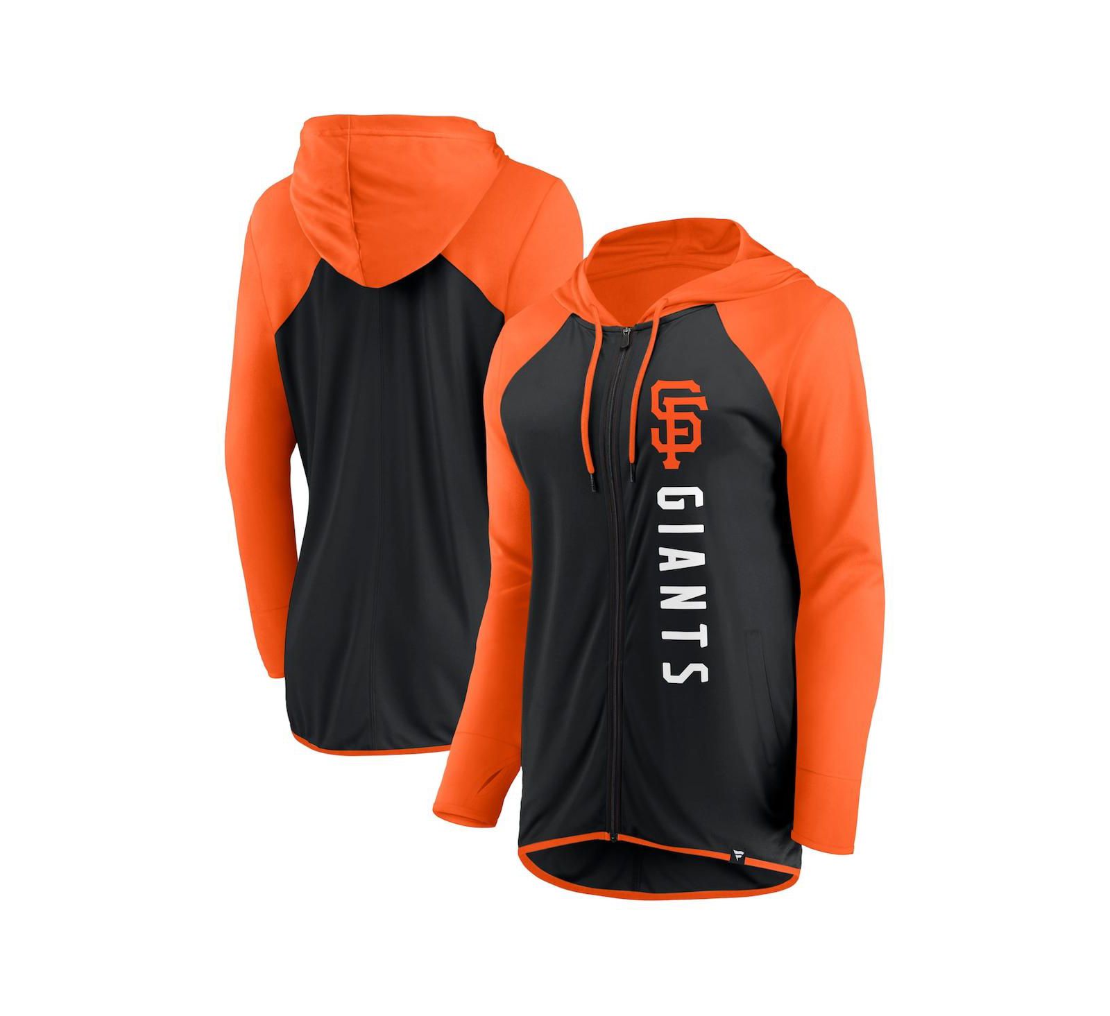 Women's Fanatics Black, Orange San Francisco Giants Forever Fan Full-Zip Hoodie Jacket
