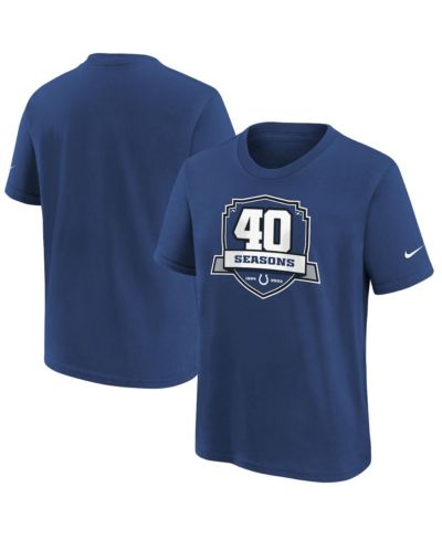 Мальчиковая футболка Nike Blue Indianapolis Colts 40th Anniversary