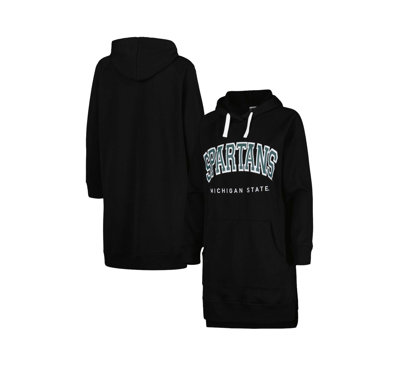 Женское платье-худи Gameday Couture Michigan State Spartans Take a Knee Raglan Black