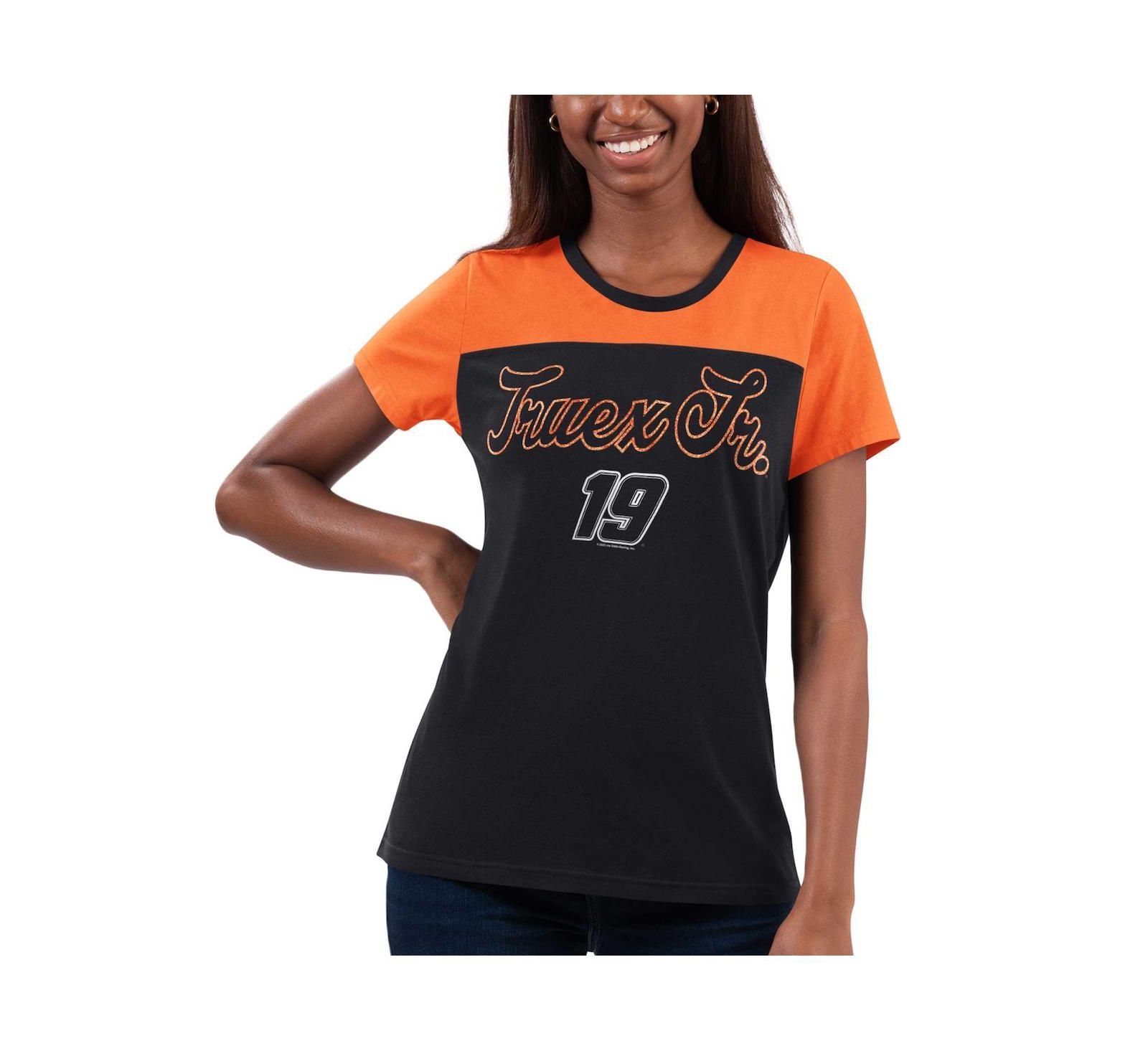 Женская футболка G-III 4Her by Carl Banks Black Martin Truex Jr Cheer Color Blocked