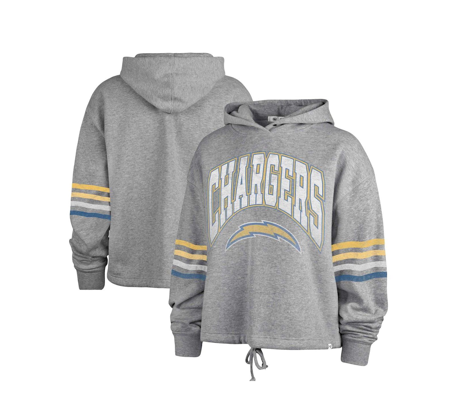 Женское худи '47 Brand Los Angeles Chargers Distressed Pullover