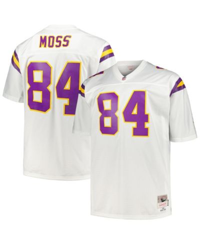 Мужская джерси Mitchell & Ness Randy Moss White Minnesota Vikings Big and Tall 1998 Legacy Retired Player