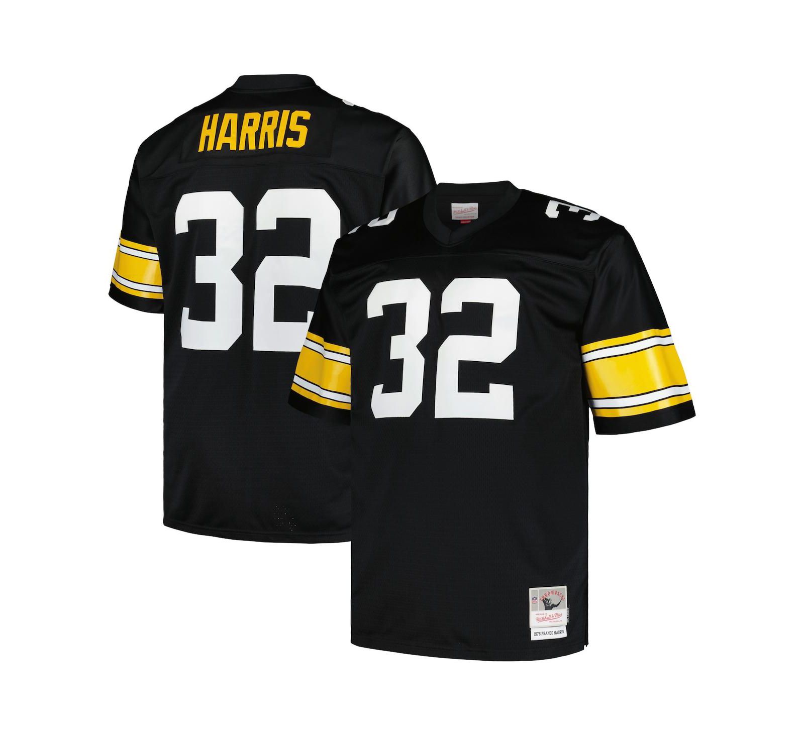 Mitchell & Ness Мужская джерси Pittsburgh Steelers, Franco Harris, черная, Big and Tall, 1976 Legacy