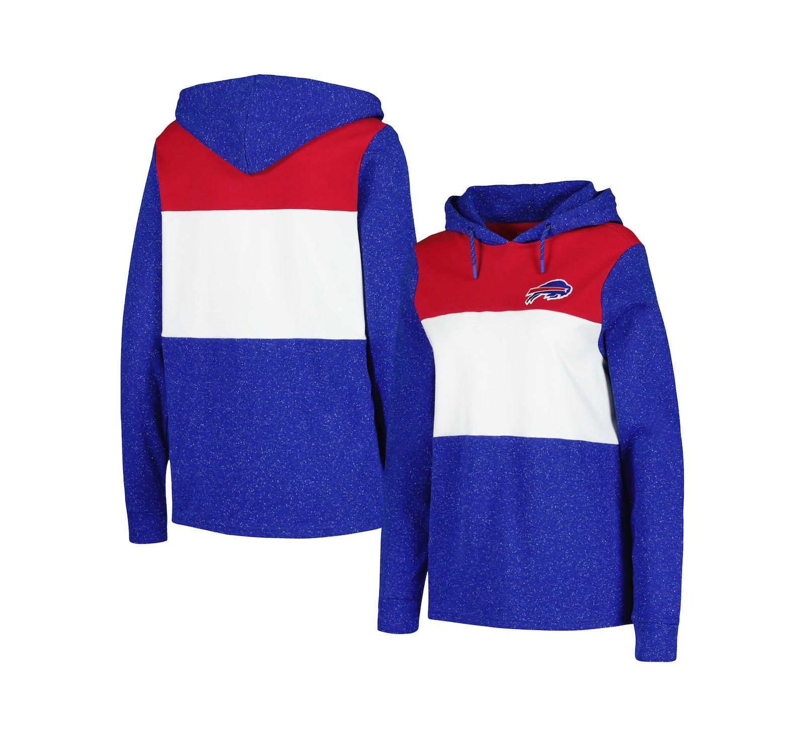 Women's Antigua Royal Buffalo Bills Wicket Pullover Hoodie