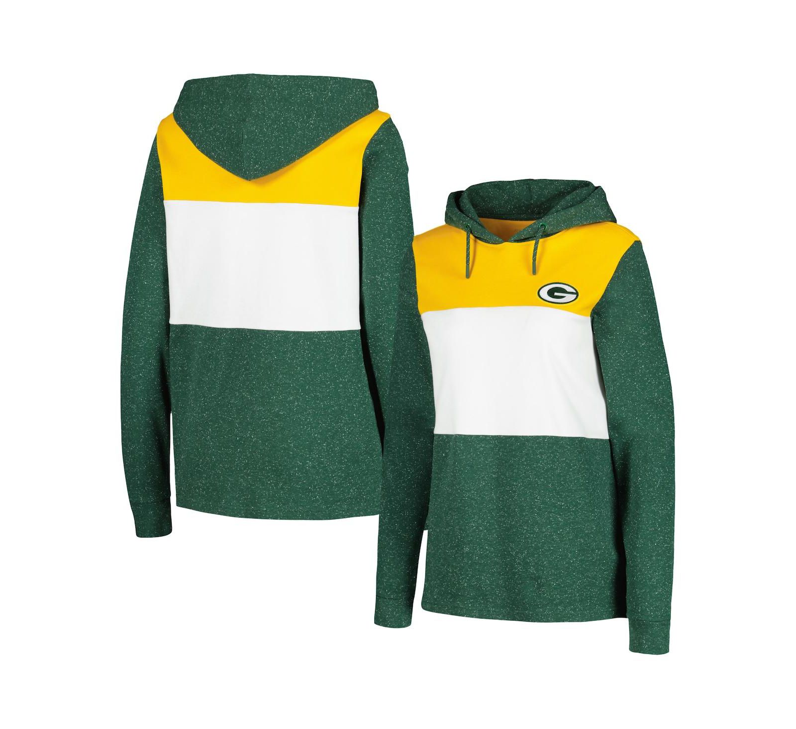 Женское худи Antigua Green Green Bay Packers Wicket Pullover