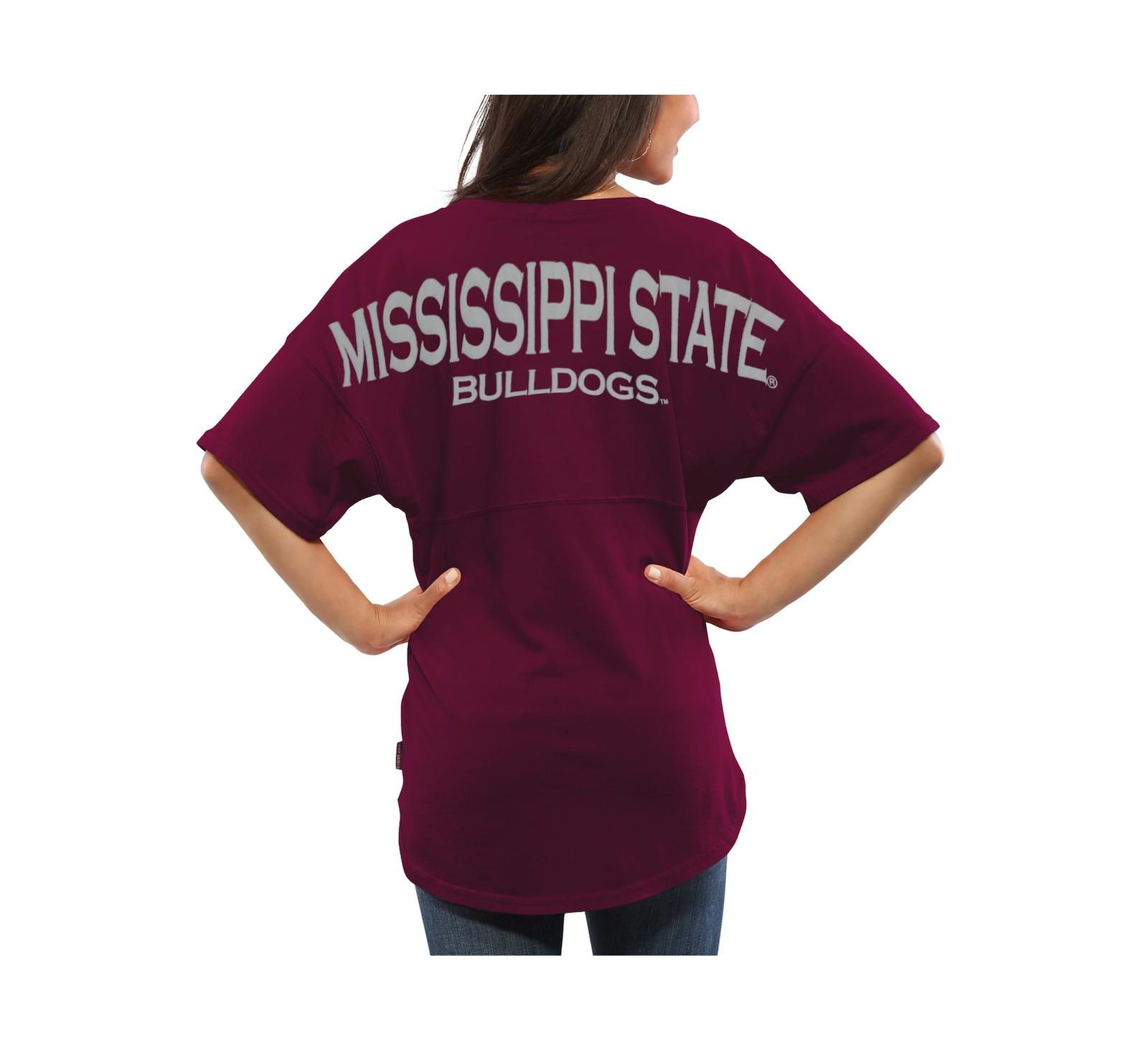 Женская оверсайз футболка Spirit Jersey Maroon Mississippi State Bulldogs