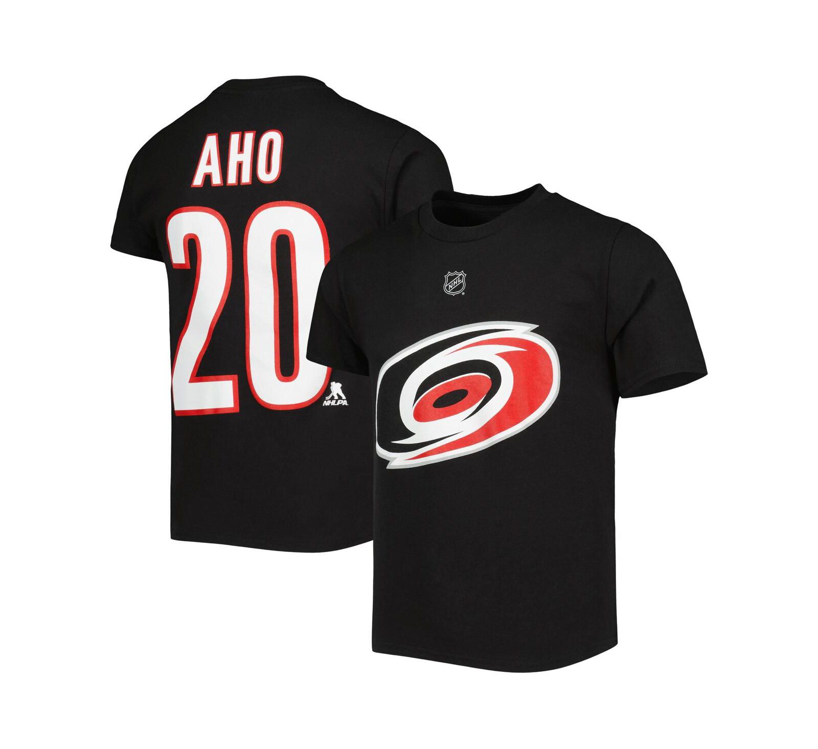 Outerstuff Детская футболка Sebastian Aho Black Carolina Hurricanes