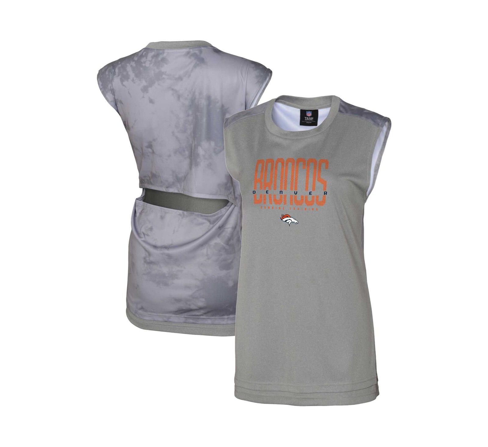 Женский майка Outerstuff Gray Denver Broncos No Sweat