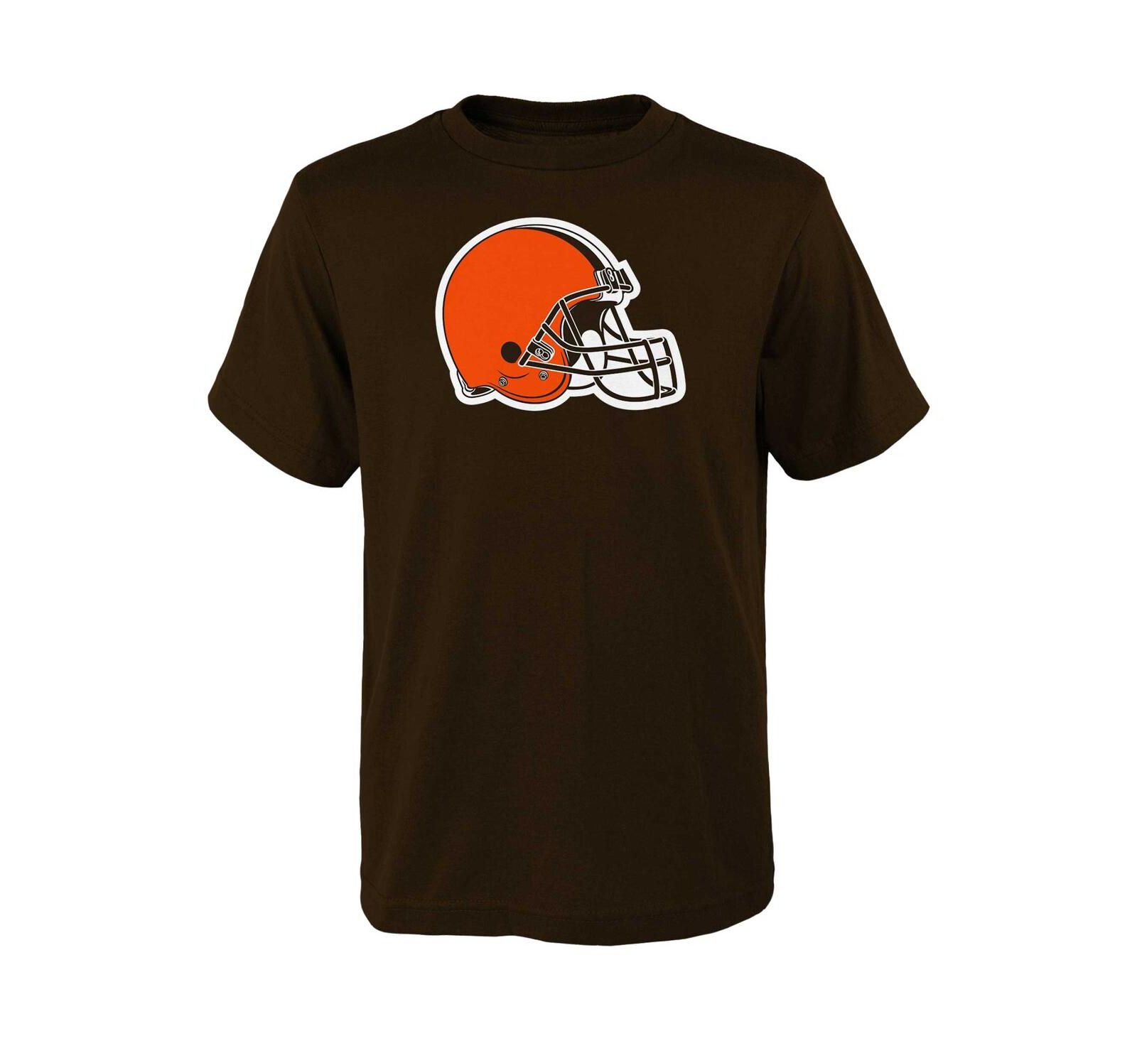Big Boys Brown Cleveland Browns Primary Logo T-shirt
