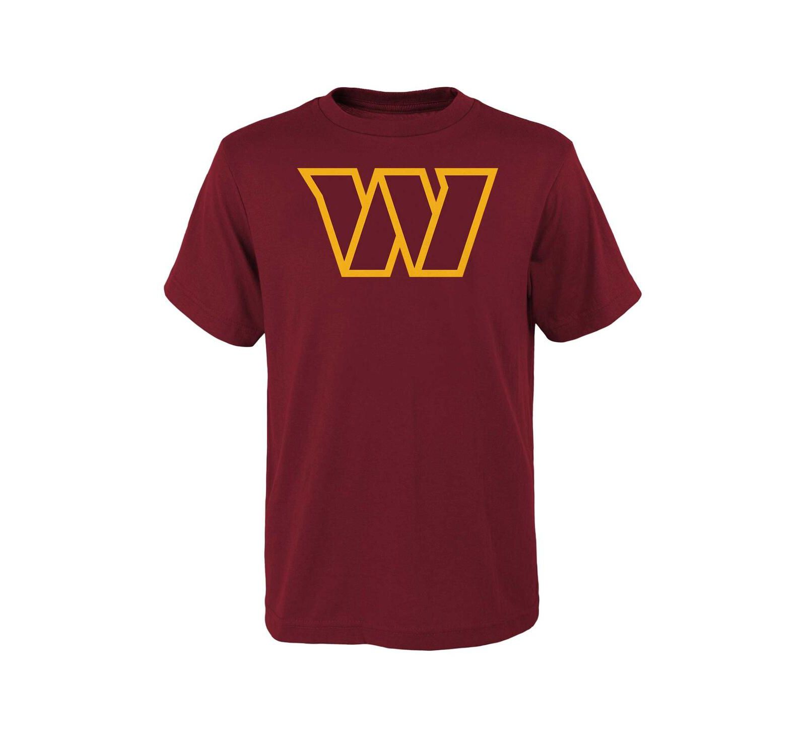 Детская футболка Burgundy Washington Commanders Primary Logo