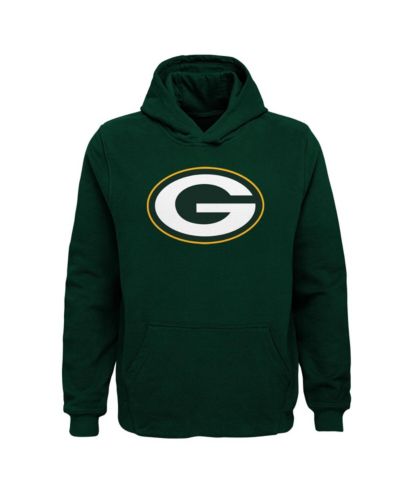 Big Boys Green Green Bay Packers Team Logo Pullover Hoodie