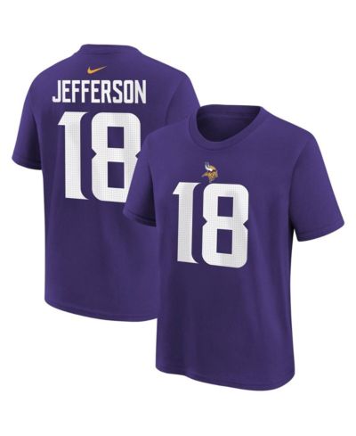 Детская футболка Nike Justin Jefferson Purple Minnesota Vikings Player Name and Number
