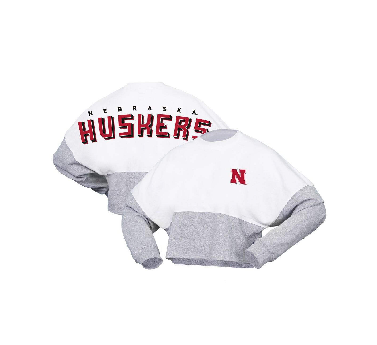 Женская укороченная футболка Spirit Jersey White Nebraska Huskers