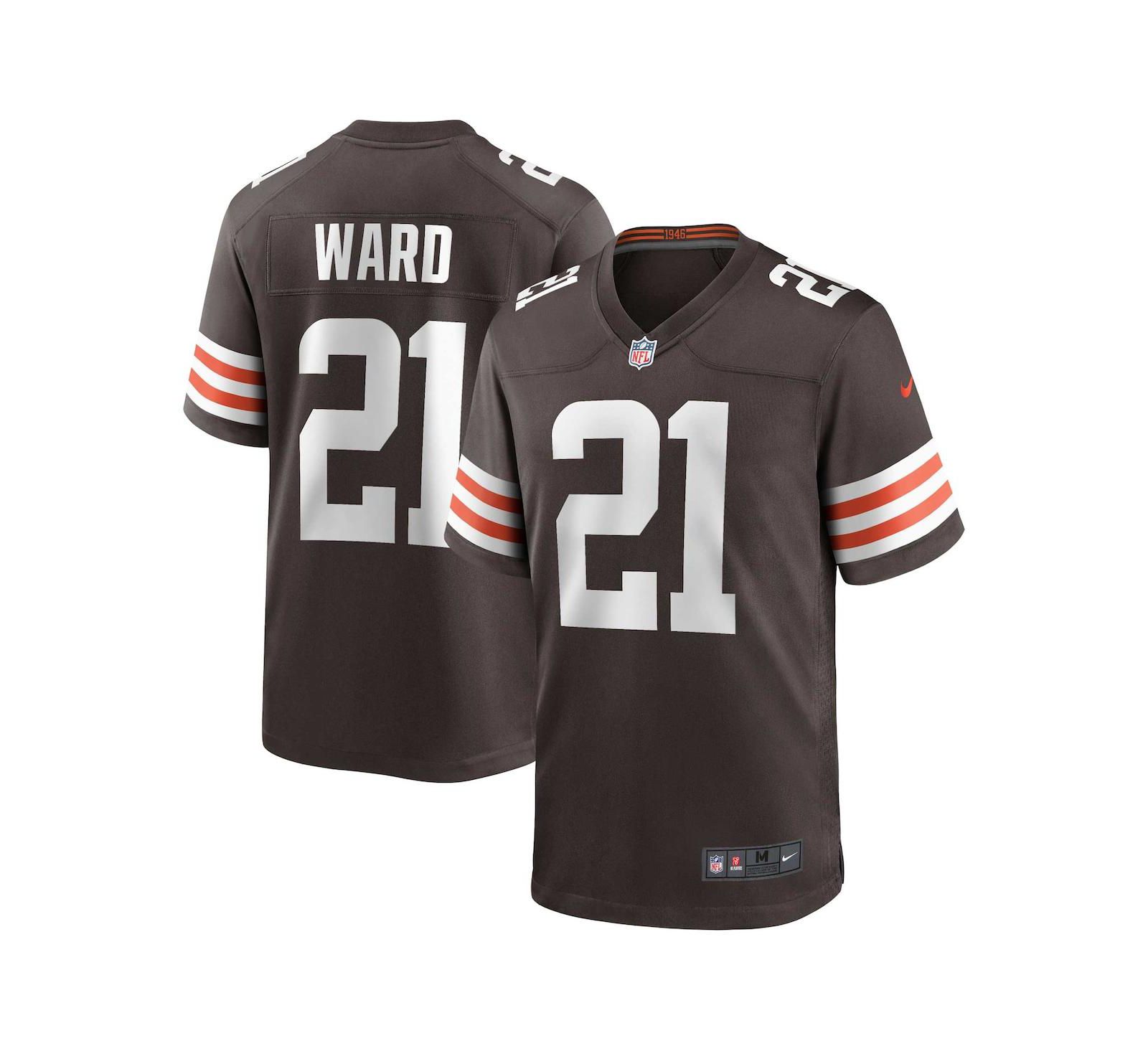 Мужская джерси Nike Denzel Ward Cleveland Browns