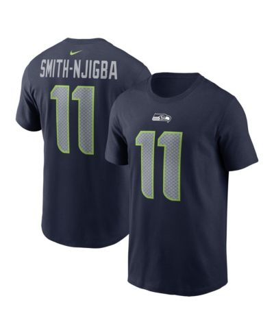 Мужская футболка Nike Jaxon Smith-Njigba Navy Seattle Seahawks 2023 NFL Draft First Round Pick Player Name and Number