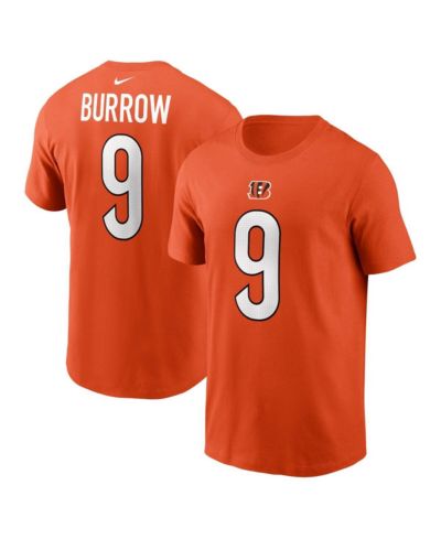 Мужская футболка Nike Joe Burrow Orange Cincinnati Bengals Player Name and Number