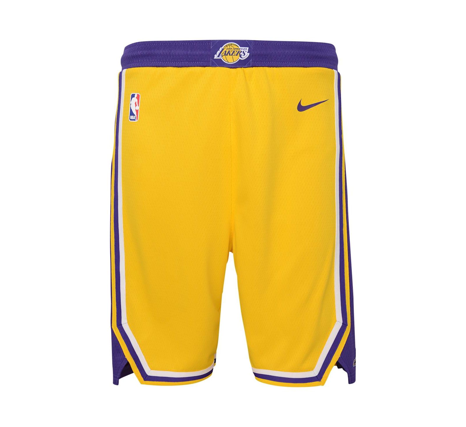 Big Boys Nike Gold Los Angeles Lakers Icon Edition Mesh Performance Swingman Shorts
