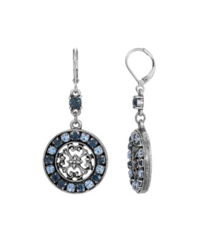 Серьги с подвесками 2028 Crystal Round Filigree