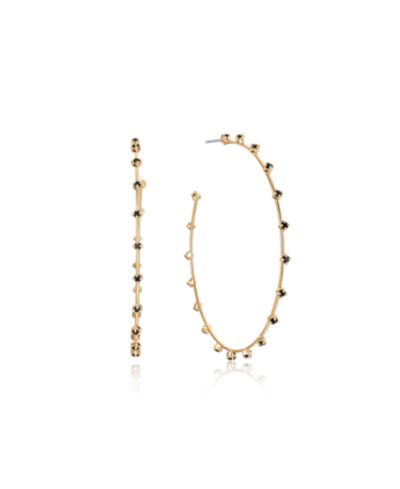 ETTIKA Simple Spark Crystal 18K Gold Plated Hoops