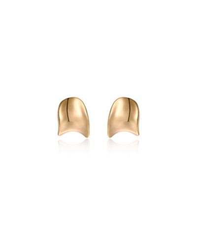 ETTIKA Серьги-гвоздики с позолотой 18K Curved Stud