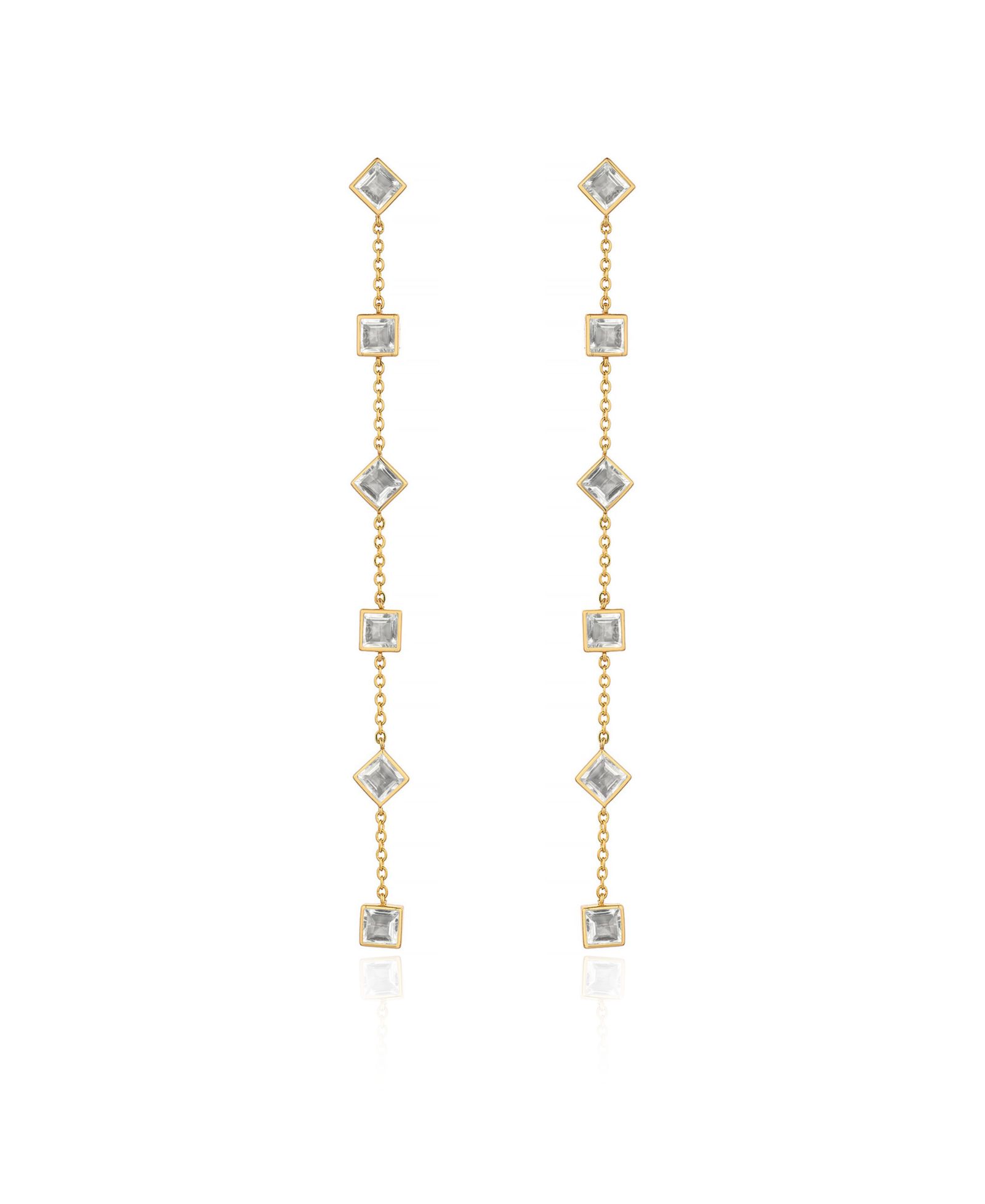 Серьги ETTIKA Geometric Linear 18K Gold Plated