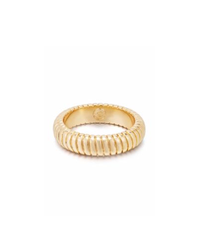 ETTIKA Your Essential 18K Gold Plated Twisted Flex Ring
