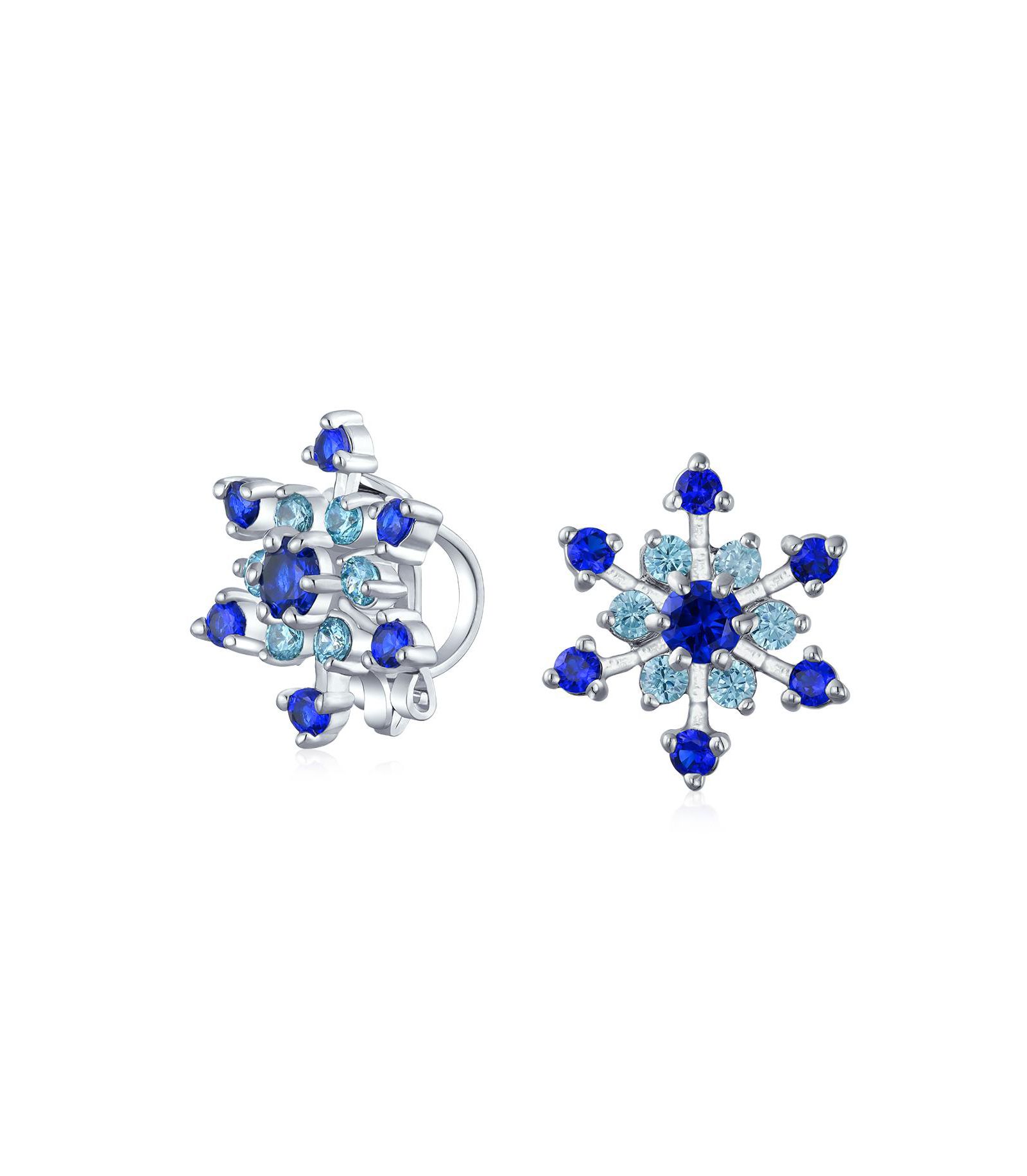 Серьги-гвоздики Bling Jewelry CZ Star Snowflake