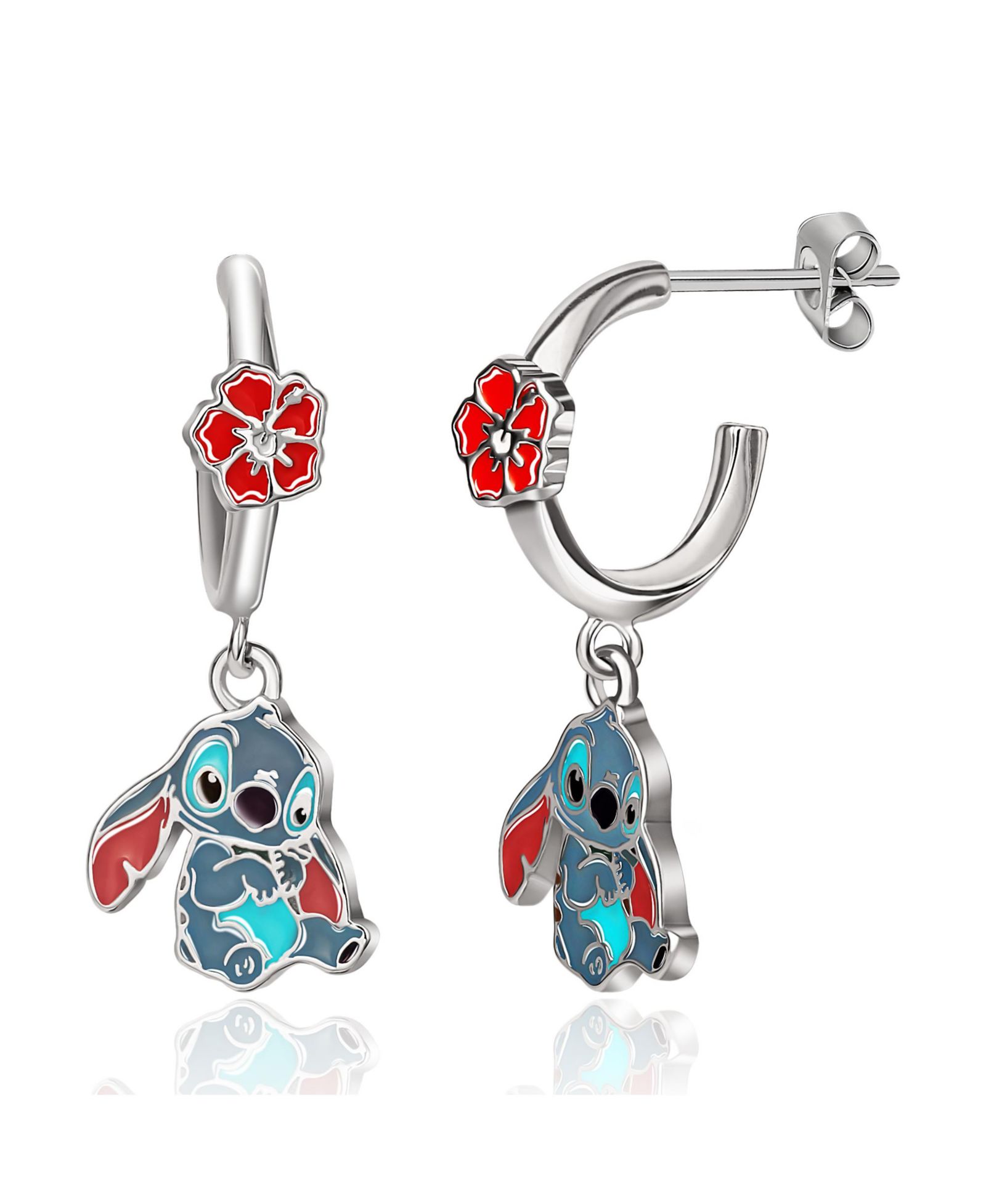 Серьги-кольца Disney Lilo & Stitch с подвеской Stitch