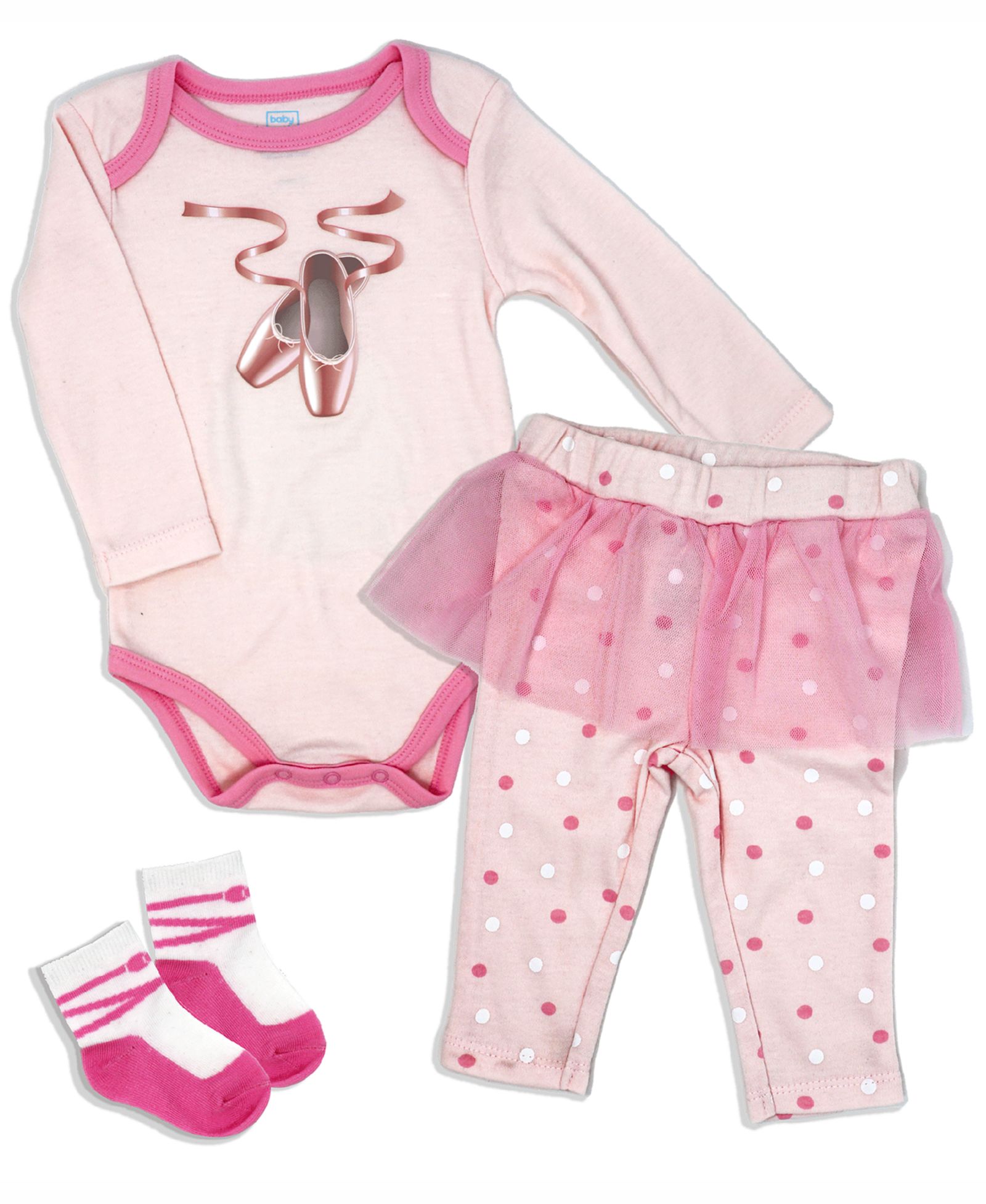 Baby Mode Комплект для новорожденных: боди, брюки и носочки