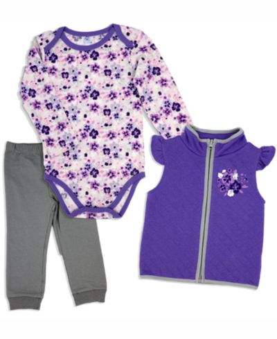 Комплект из 3 предметов для младенцев Baby Mode: боди, брюки и жилет