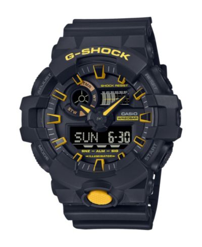 Мужские аналоговые цифровые часы G-Shock Black Resin, 53.4mm, GA700CY-1A