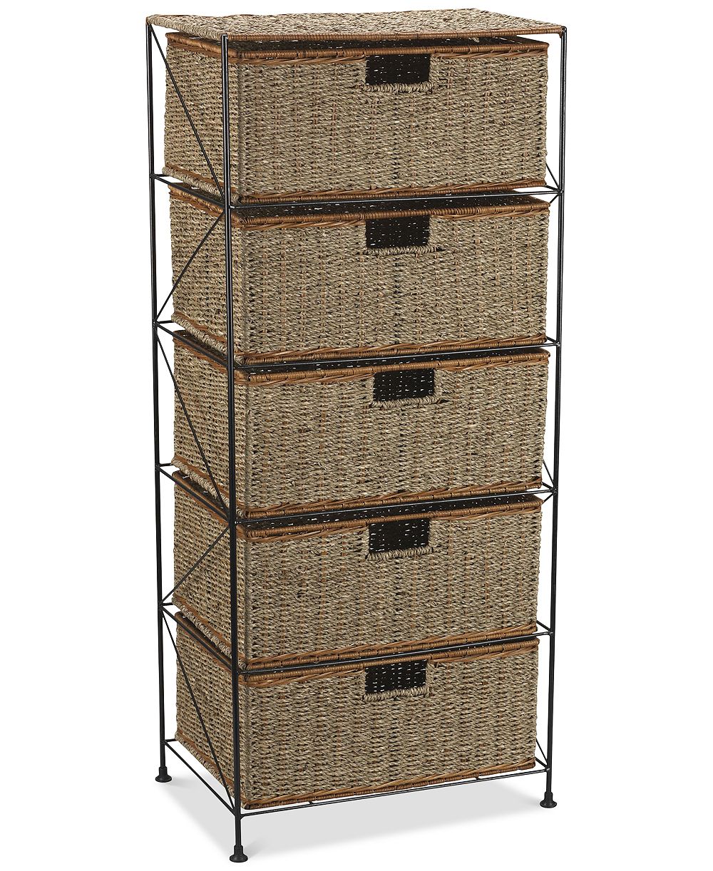 Органайзер для хранения Household Essentials 5 Drawer Seagrass Wicker