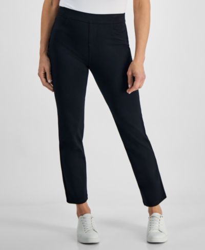 Брюки Style & Co Petite Ponte с завышенной талией и прямыми штанинами