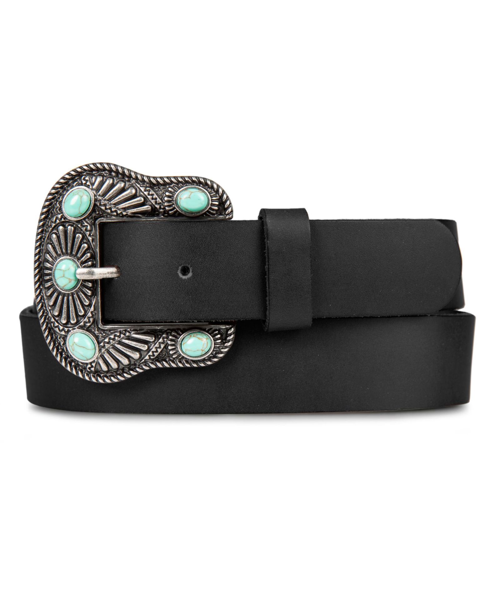 Женский ремень Lucky Brand Turquoise Studded Western Buckle